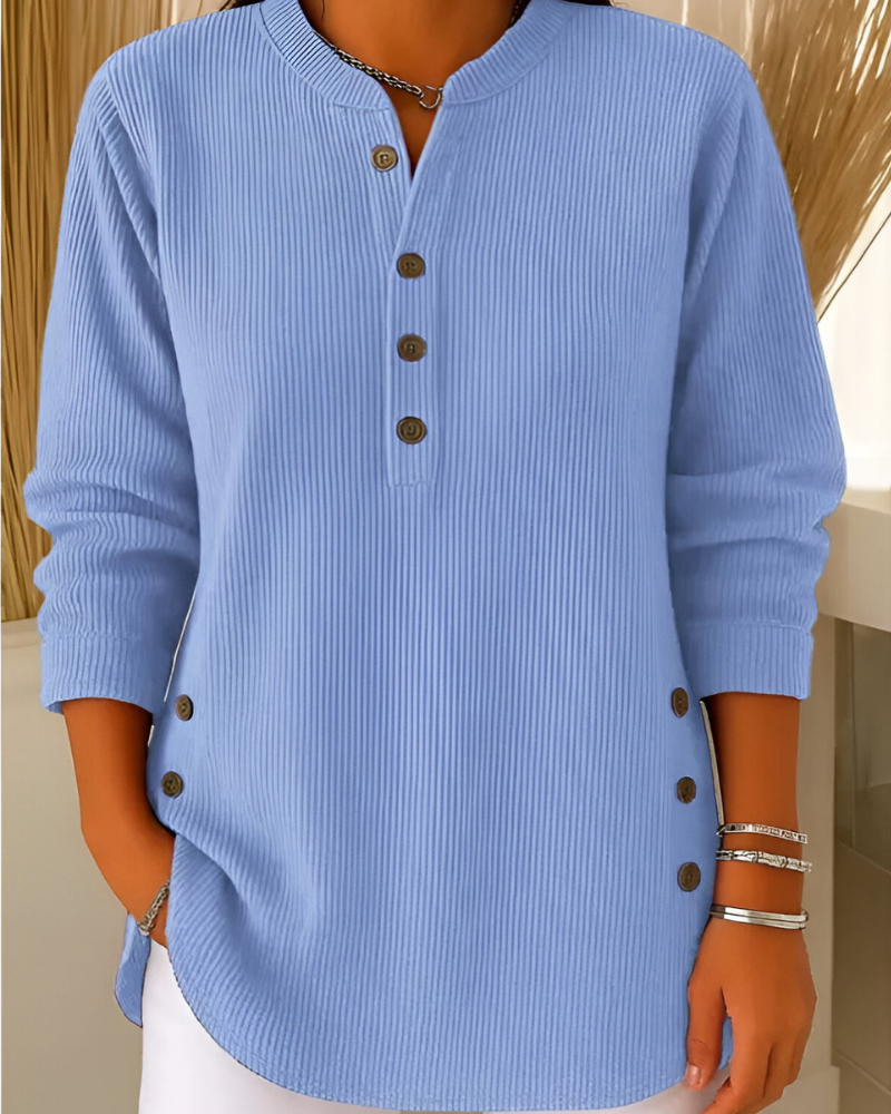 Eva – nowoczesny pleciony top z długimi rękawami