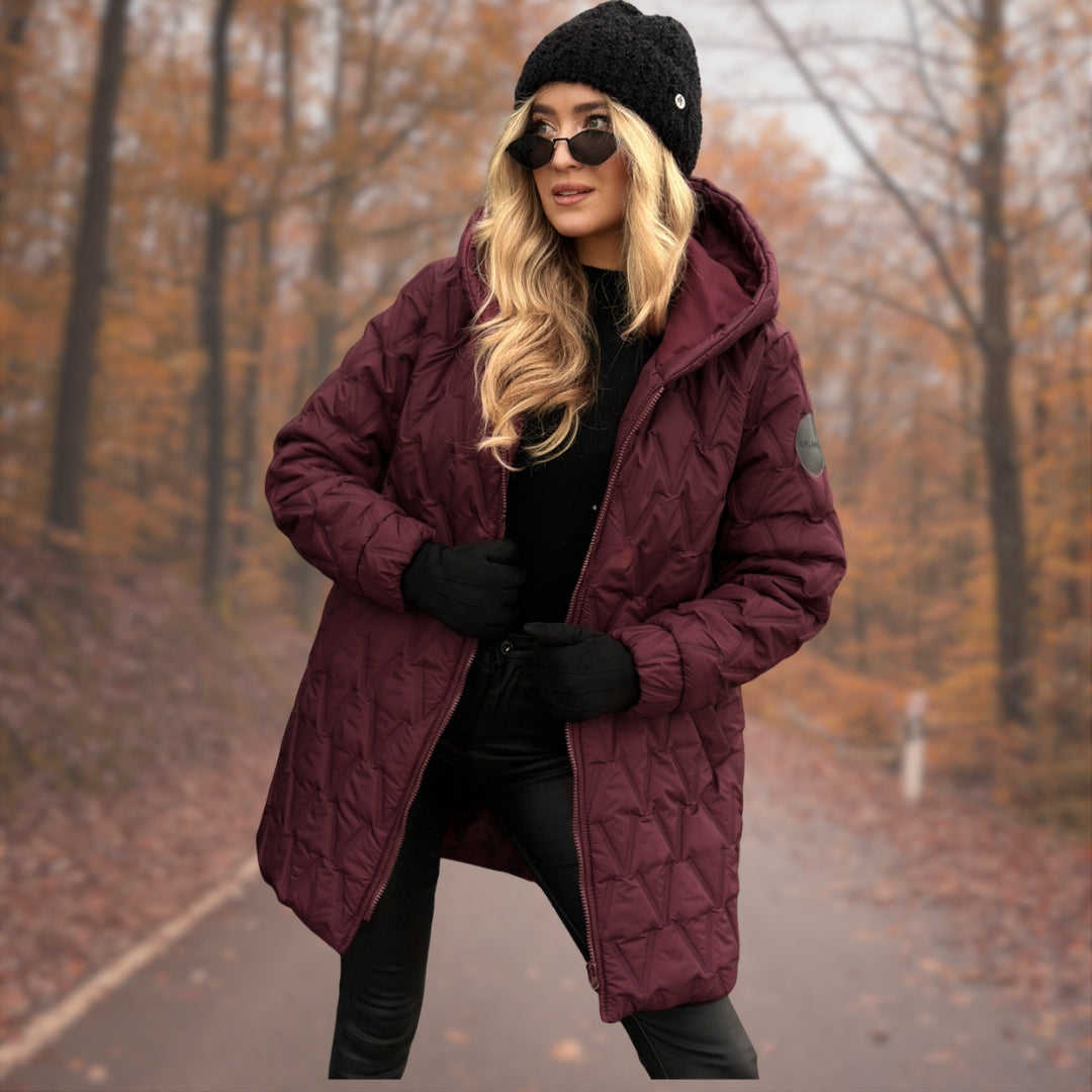 Paula | Pikowana kurtka z wysokim kołnierzem