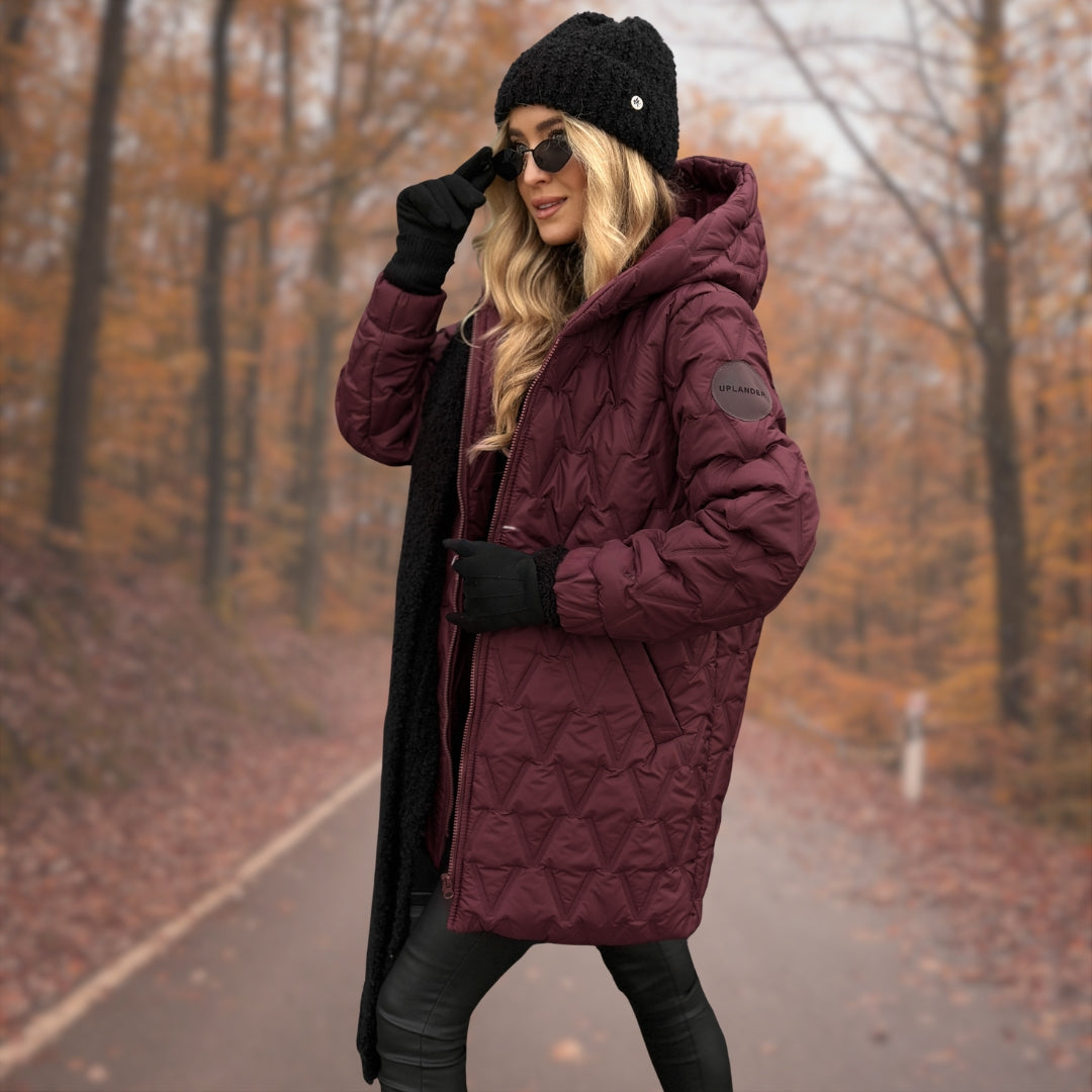 Paula | Pikowana kurtka z wysokim kołnierzem