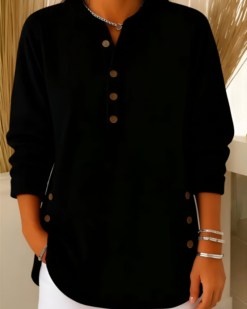 Eva – nowoczesny pleciony top z długimi rękawami