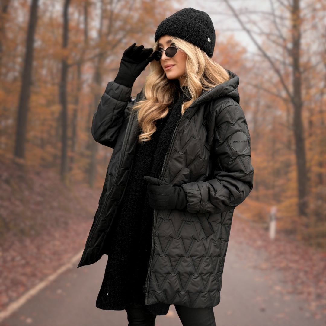 Paula | Pikowana kurtka z wysokim kołnierzem