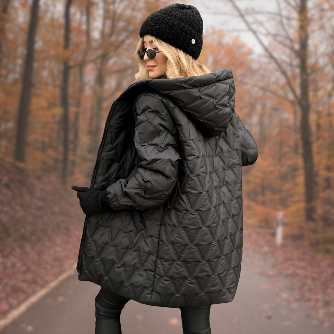 Paula | Pikowana kurtka z wysokim kołnierzem