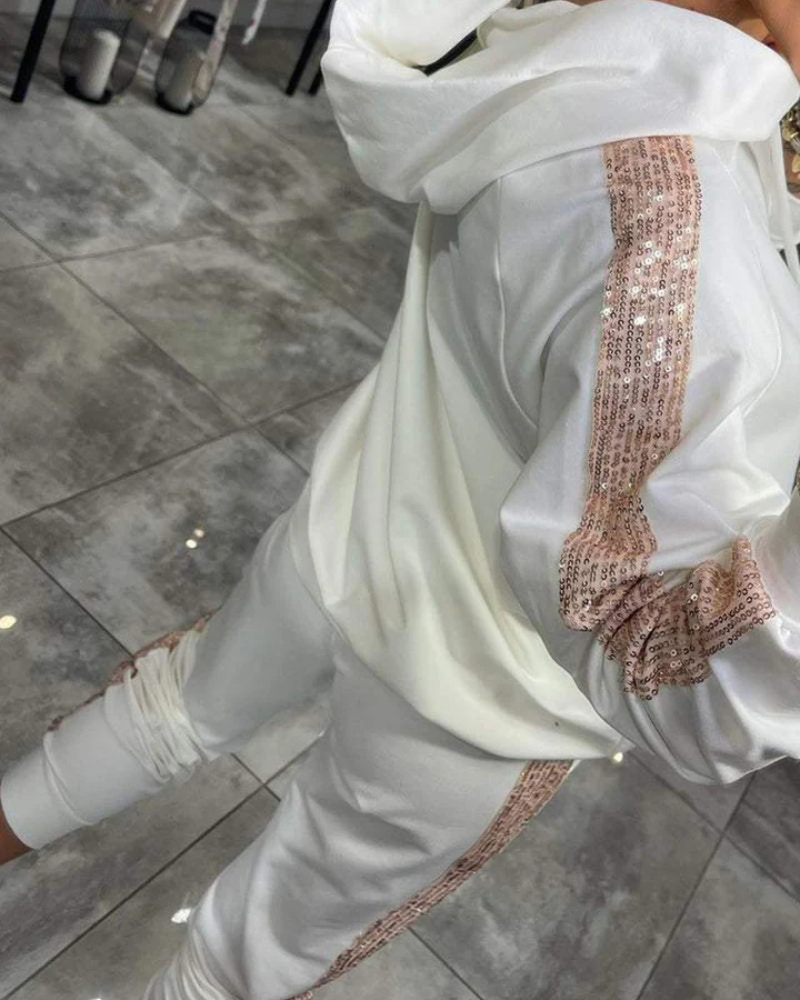 Teresa | Dwuczęściowy zestaw z błyszczącymi detalami