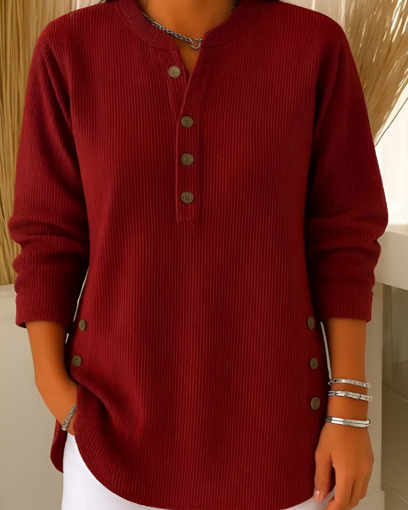 Eva – nowoczesny pleciony top z długimi rękawami