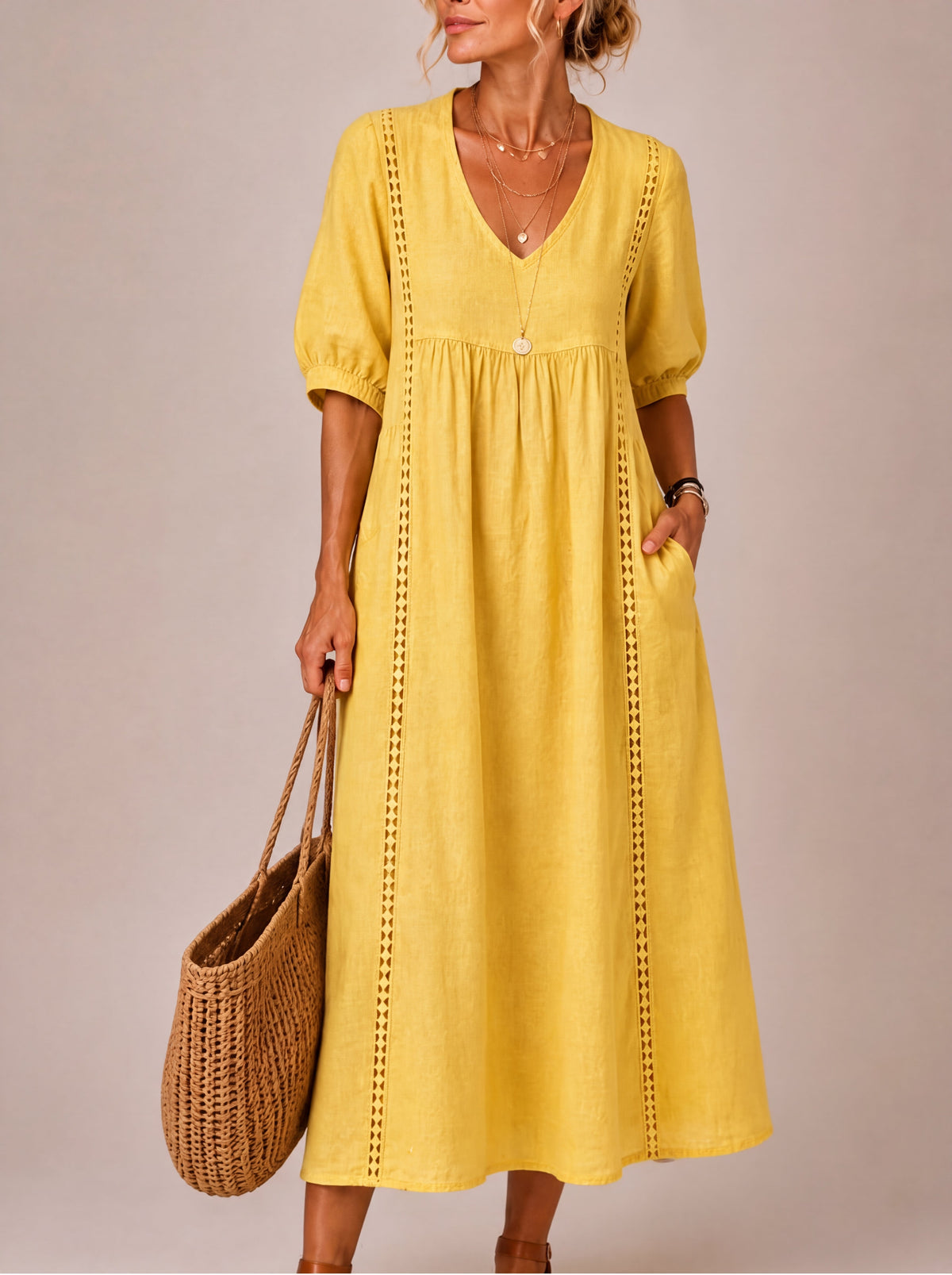 Julie | V-Neck Maxi Dress