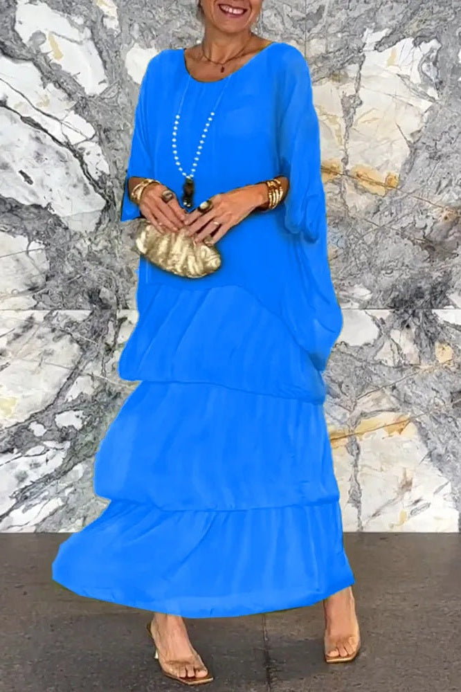Judith Layered Dress - Blue