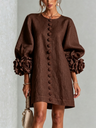 Gabrielle | Rosette-Cuff Mini Dress