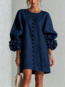 Amelia | Rosette-Cuff Mini Dress