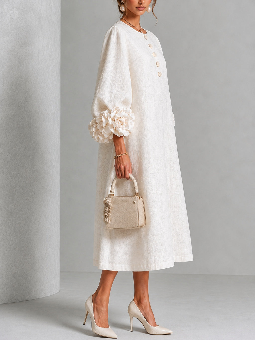 The Pearl Petal Midi Dress
