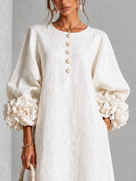 The Pearl Petal Midi Dress